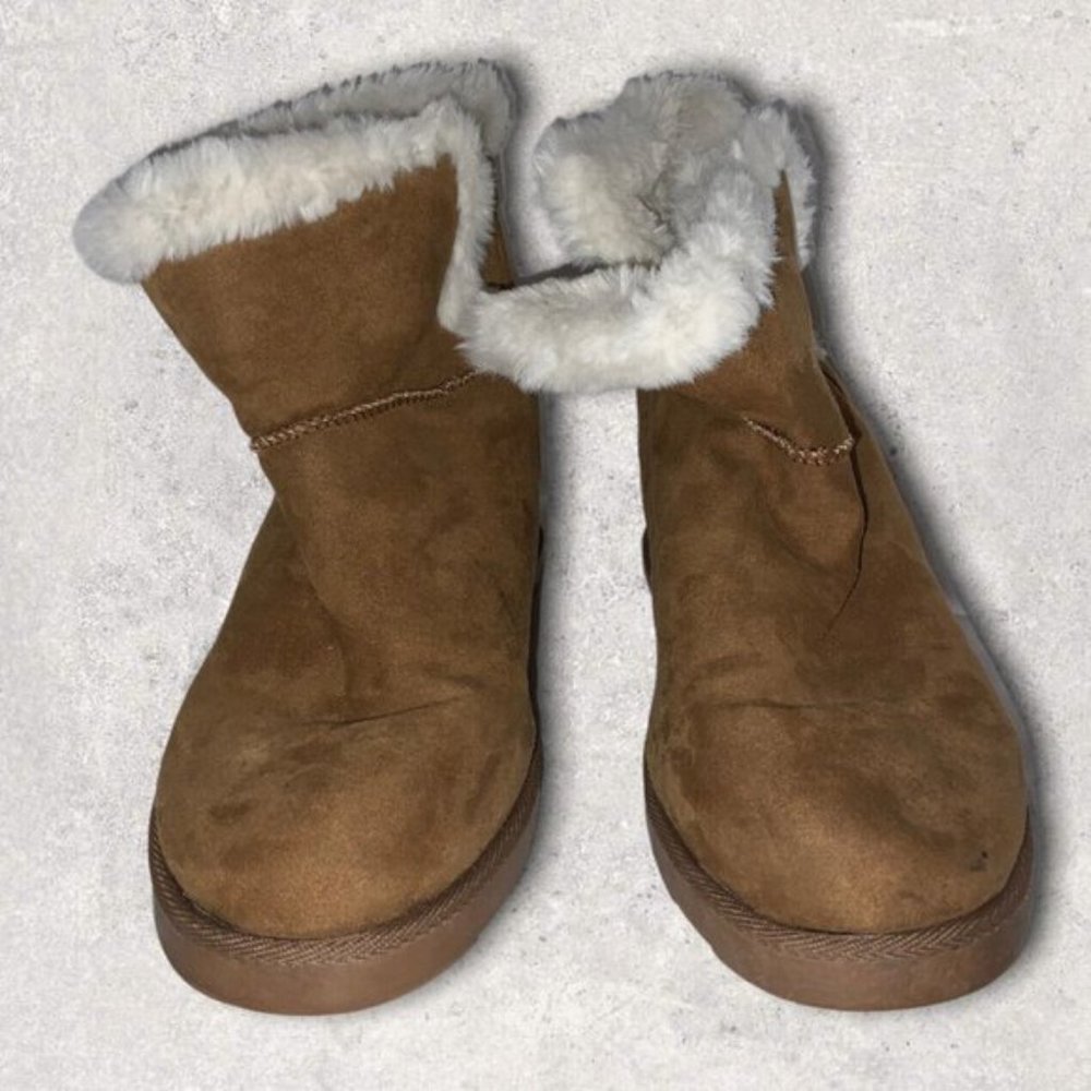 Juicy Couture Firecracker Boots Faux Fur Lined Hidden Winter Wedges Women's 9.5 - Picture 7 of 12
